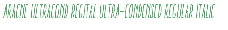 Aracne UltraCond RegItal Ultra-condensed Regular Italic